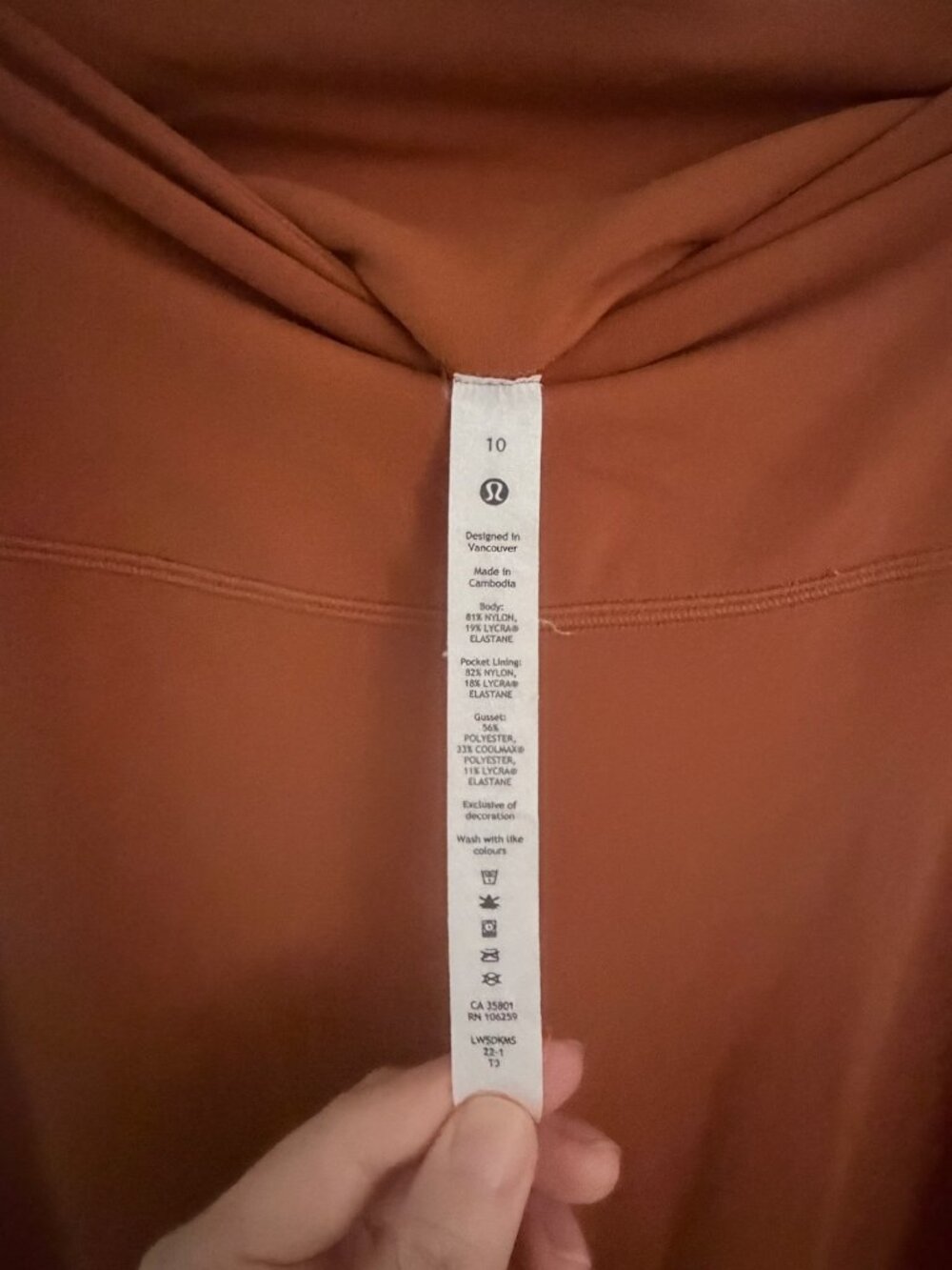 Lululemon Groove Nulu Super-High-Rise Flared Pant - Rust - Size 10 - Picture 3 of 3